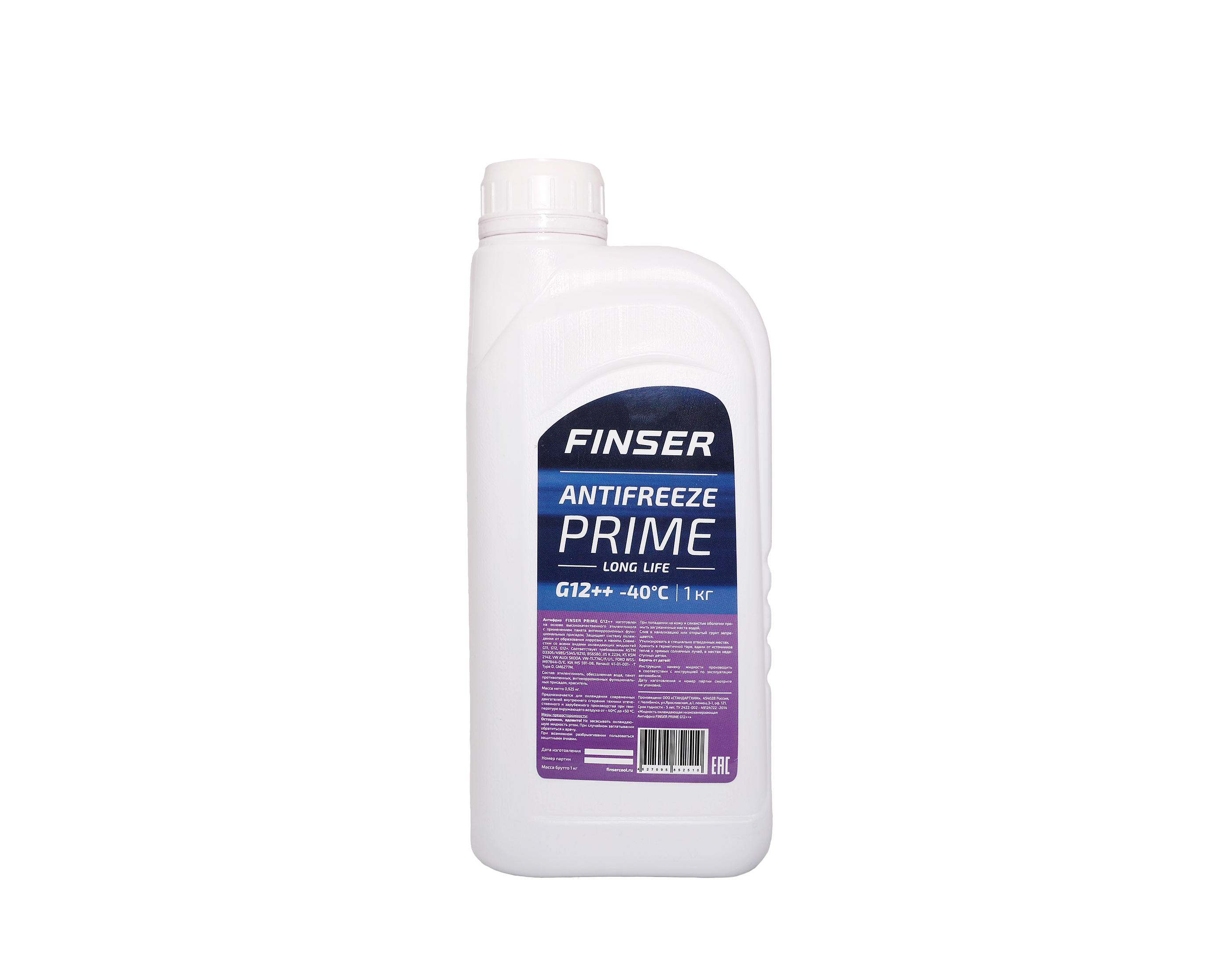 FINSER ANTIFREEZE PRIME  G12++ 1кг  (фиолетовый)