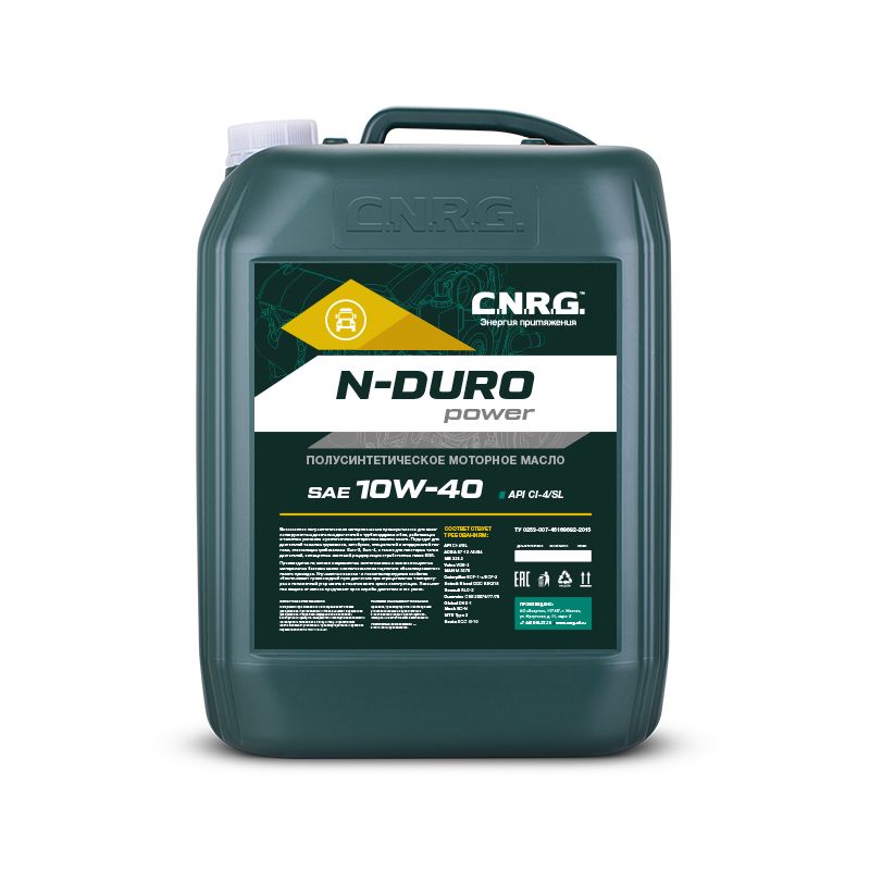 Масло C.N.R.G. N-Duro Power 10W40  CI-4/SL, п/синт. (кан. 20л.) CNRG-035-0020