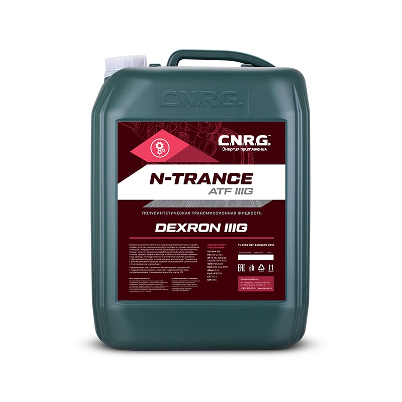 Масло трансмиссионное C.N.R.G. N-Trance  ATF IIIG, п/синт. (20л.) CNRG-048-0020