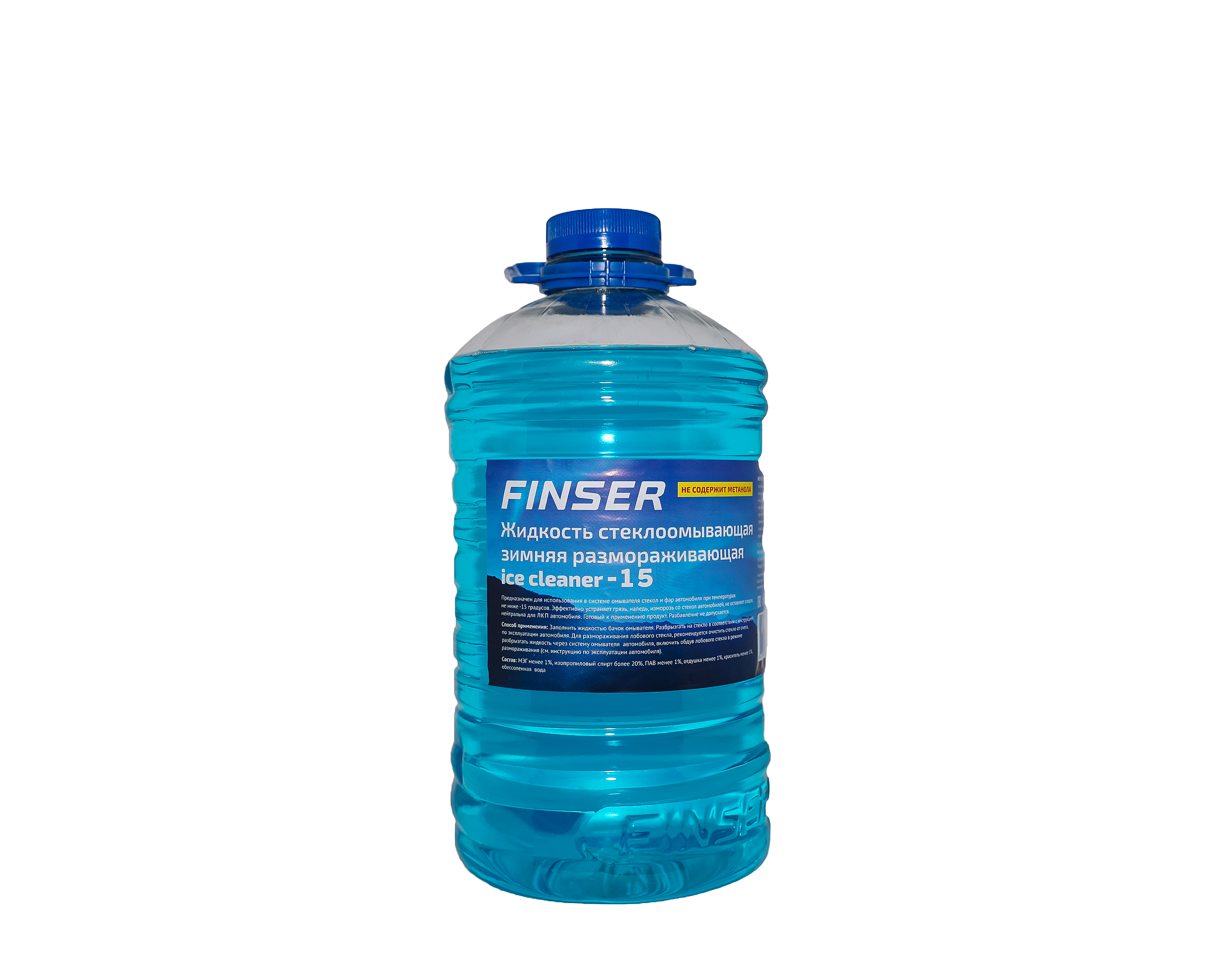 Жидкость стеклоомывающая зимняя FINSER -15  (3,35л) синяя